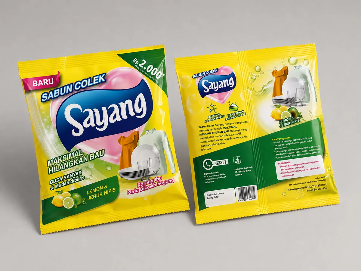 Sabun Colek Sayang Packaging Label Main Cover